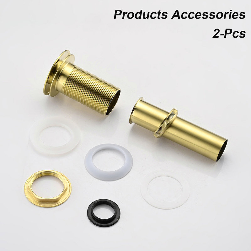 2 Pcs Bathroom Sink Drain Without Overflow, Vessel Sink Lavatory Vanity Pop Up Drain Stopper, 304 Stainless Steel