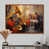 Toile avec cadre flottant brun
