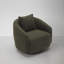 Fauteuil demi-tonneau pivotant l 28,5 po Bashar-898202286