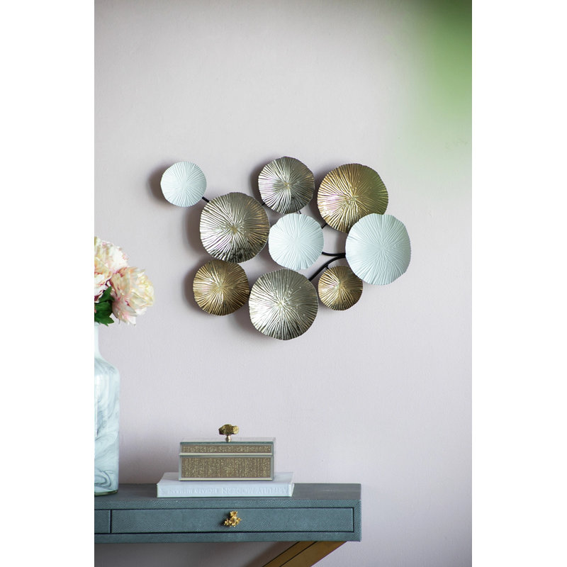 Décoration murale cercles multiples en métal