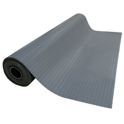 Rouleau de plancher de garage en gris foncé 4 po pi. x 9 po. "poignée-bloc"