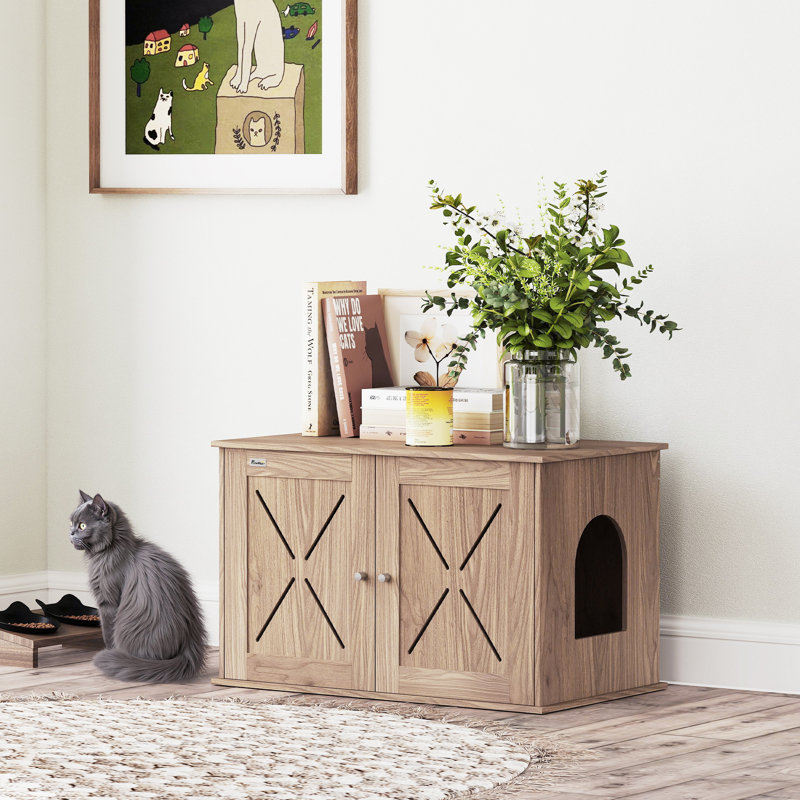 Medium Density Fiberboard (MDF) Litter Box Enclosure