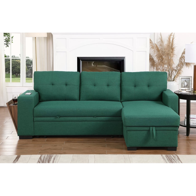 Canapé modulaire 3 pièces rembourré, Vert