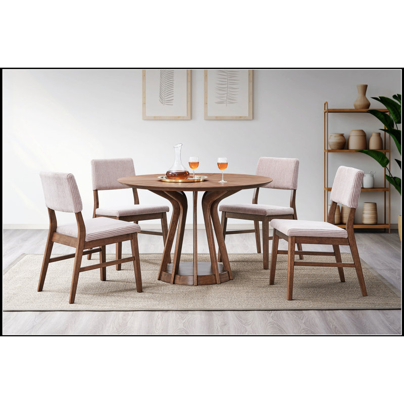 Table ronde 5 pièces Seda Seda, H 34,75 po x l 39,25 po x P 23,5 po, Beige