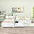 Twin Size 2 Drawers L-shaped Platform Beds with Trundle and Built-in Table-79433333