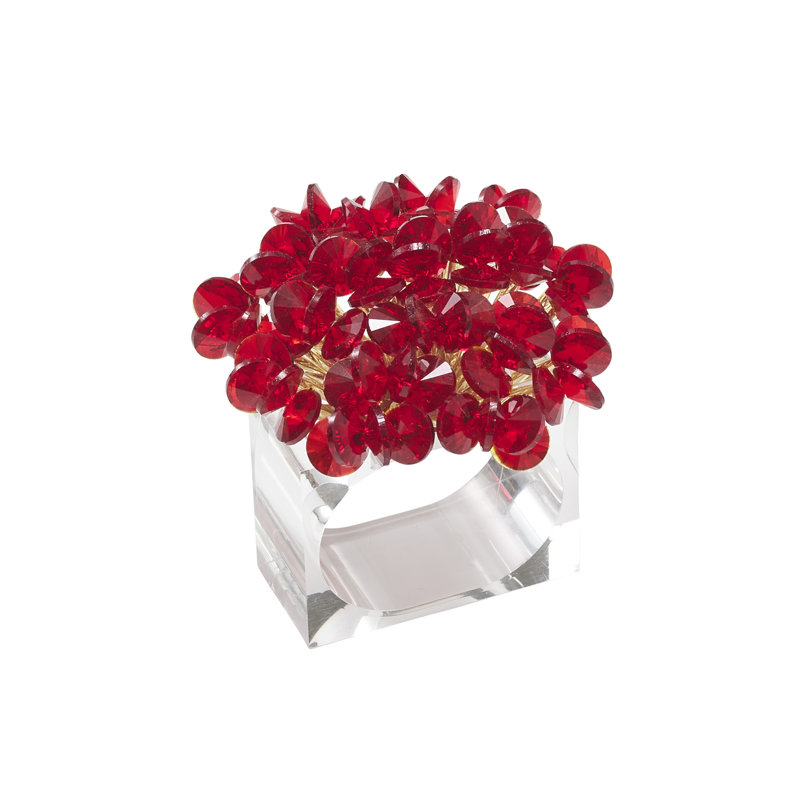 Aster Napkin Ring, Red