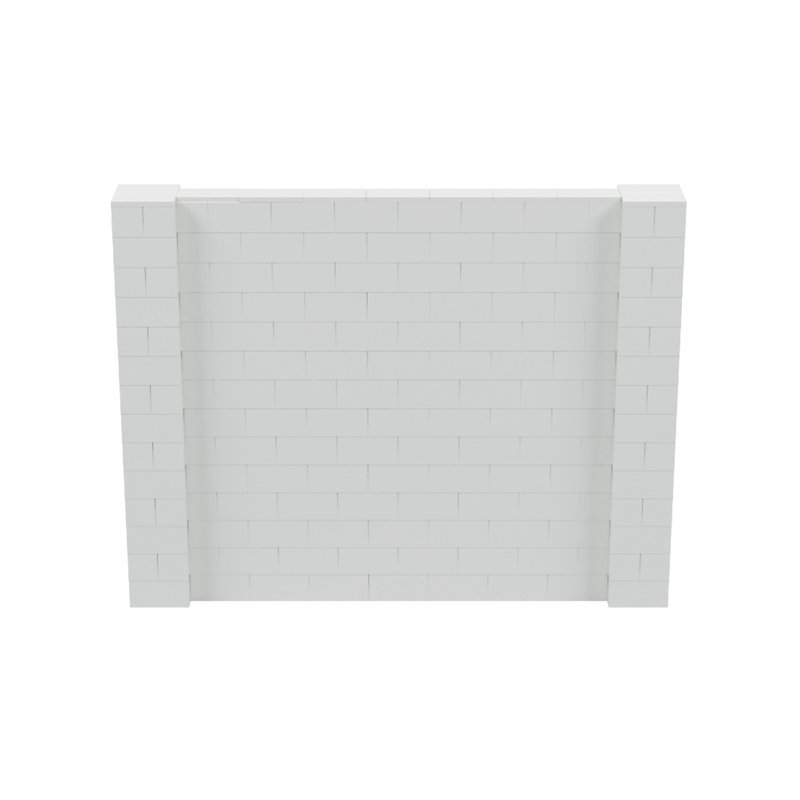 7' T Giant Block Wall Kit, 84" H x 108" L, Light Grey