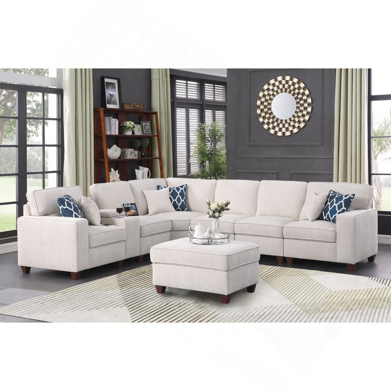 Rene Sectional Sofa With Ottoman