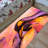 Modern Abstract Design Non Woven Thin Type Printed Rug Ideal for High Traffic Areas in Vibrant Hues-126173106