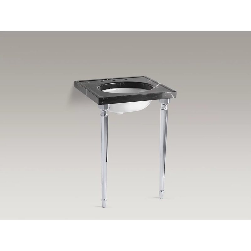 Kathryn® 24" W Bathroom Vanity, Nero Marquina Marble, Polished Chrome