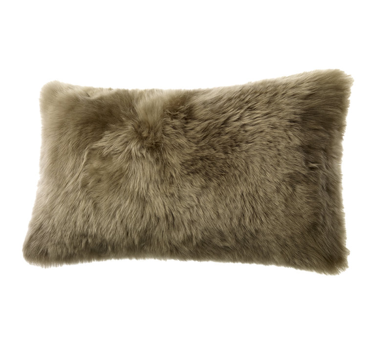  Housse de coussin rectangulaire et insert, Taupe