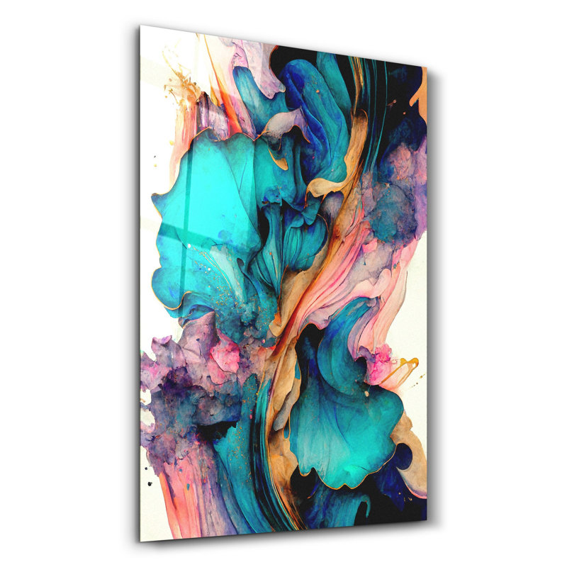 Élégante peinture murale en verre trempé de 13,8 po x 21,7 po | 100% verre trempé, épaisseur: 0,16 pouce | Imprimé UV pour des couleurs éclatantes | Parfait pour la décoration intérieure, le salon et les espaces de bureau