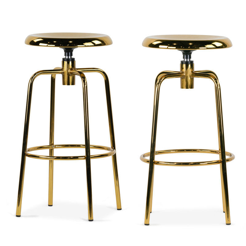 Tabouret Begic, Tabouret de comptoir (siège d'une hauteur de 27 p, Or