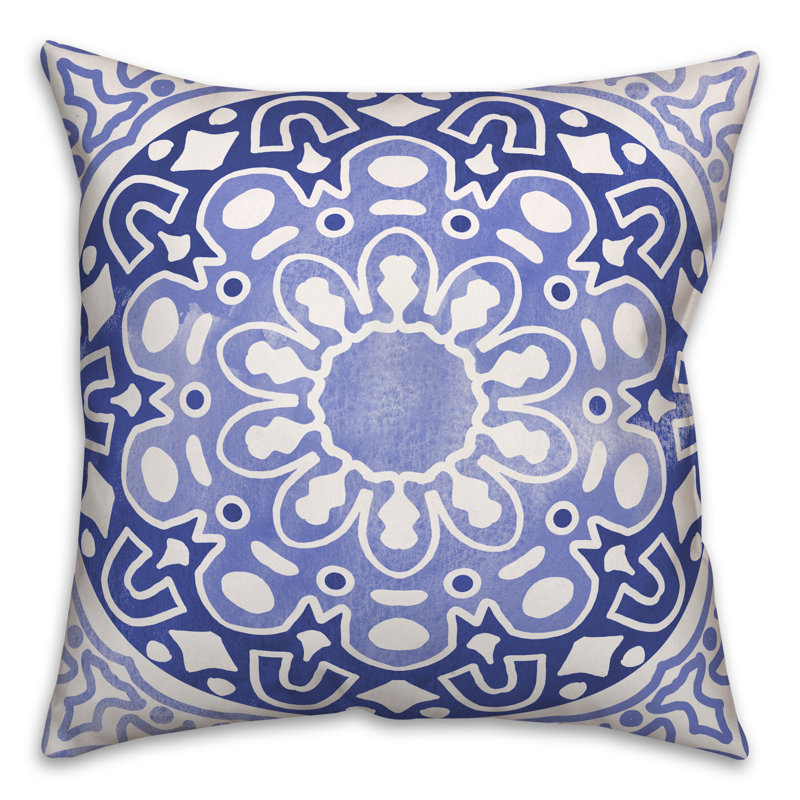 Housse et insert de coussin extérieur d'extérieur, Bleu