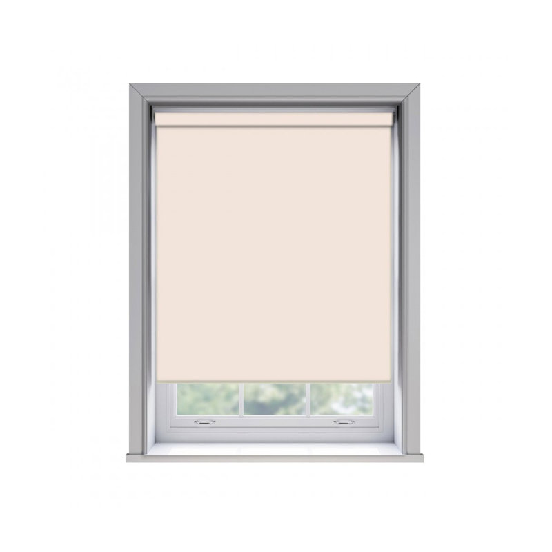 No Drill Thermal Blackout Roller Blind, 180cm W x 165cm L, Pink