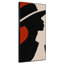 Très grand art mural imprimé sur tissu - Silhouette de femme élégante au chapeau à large bord pour le salon ou la chambre à coucher - «Assemblage requis du cadre (cadre non fini)»