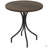 Outdoor Side Table, 26" Round Patio Table With Steel Frame And Slat Tabletop