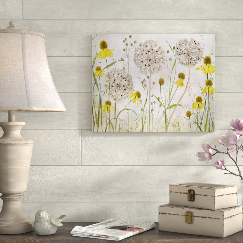 «Alliums and Heleniums», reproduction d'impression sur toile, H 30 po x l 40 po x P 1,5 po