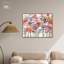 Abeilles et fleurs, toile abstraite colorée, art abstrait par Art Remedy-104334712-105386626