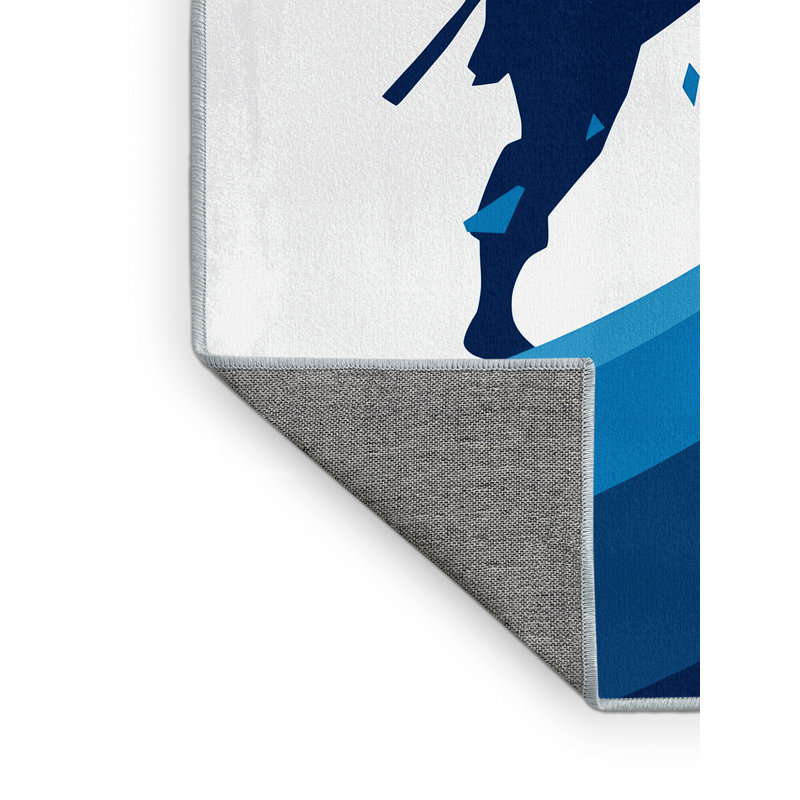 Tapis minimaliste bleu Kramer Judo, 7 x 9
