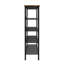 Range-chaussures réglable avec structure quadrillée à 4 couches - support industriel à solution compacte, 4 tablettes en filet, plateau de rangement en bois