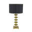 Lampe de table contemporaine en or et noir 16 x 16 x 29,8 po avec disque en aluminium - Lampe d'appoint moderne pour la chambre à coucher, le salon et le bureau