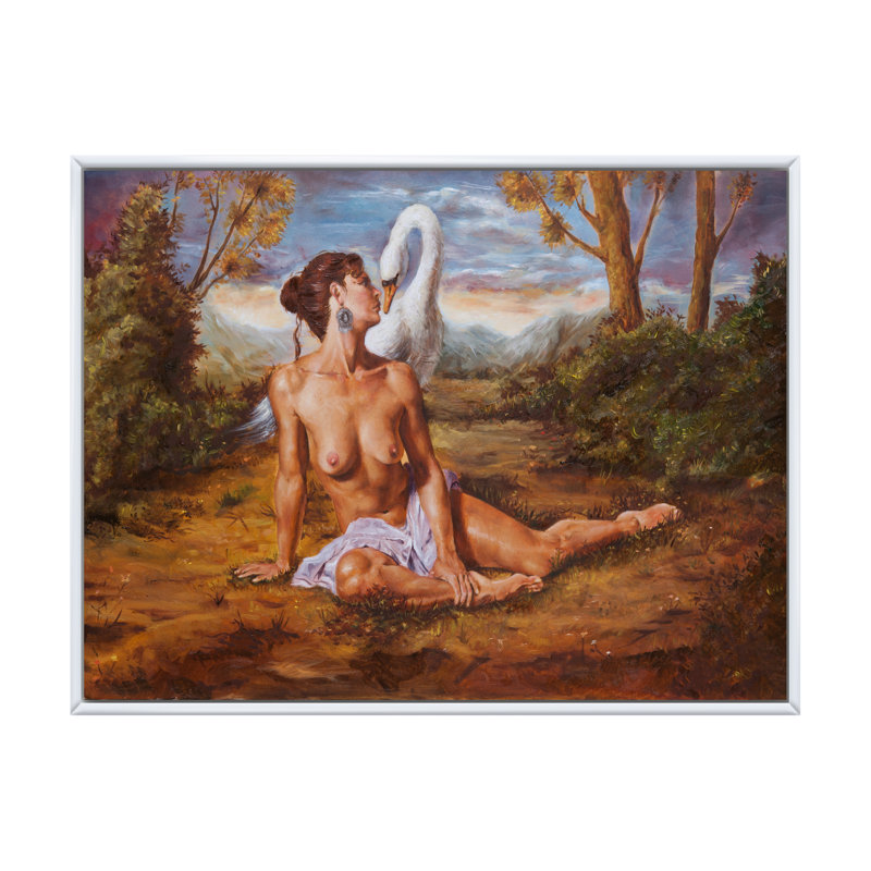 «Italian Italian», portrait de Giovane Donna - Impression sur toile, H 24 po x l 36 po x P 1 po, Cadre flottant blanc