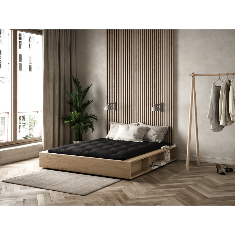 Ziggy Bed Frame, FSC certified pine wood, Made in Europe, Scandinavian Design, choose your size and color, Clear Lacquered