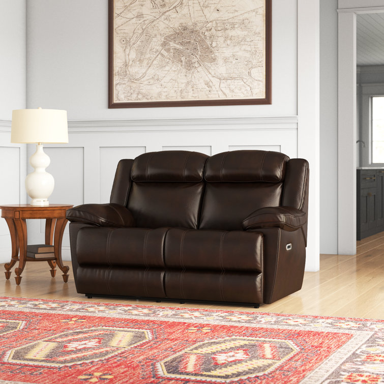 Milladore 64'' Leather Power Reclining Loveseat