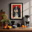 Spaniel in Red Japandi - Framed Print-1547328297-1547328300