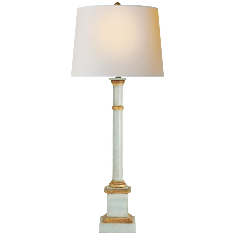 Josephine Buffet Table Lamp, Light Blue, Fabric