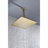 High Bathroom Showering Head - Brushed Gold, Stainless Steel, Water Saving, Self-Cleaning Nozzle, Standard Fit Shower Fits Arm-126673649