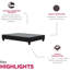 Lit plateforme tapissier gris foncé