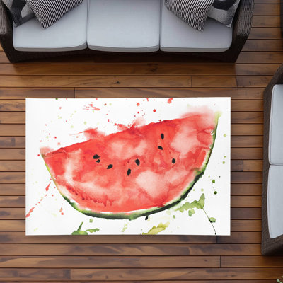 Watermelon Slice Outdoor Area Rug | Home Decor Gastronomy
