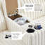 Canapé modulaire avec console porte-gobelet et port USB-317433345