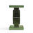 Amla 23'' Tall Mirrored Glass Pedestal End Table With Crystal Inlay-374193742