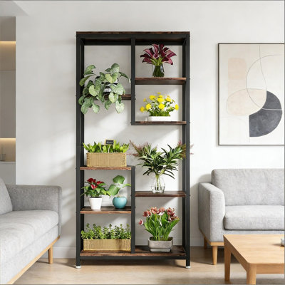 Open Display Rack,Farmhouse Bookshelf,Versatile Storage Bookcase