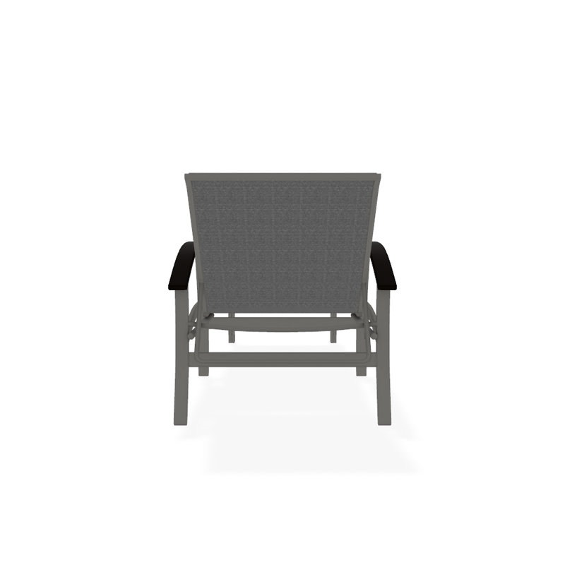 Askar Outdoor Rust-Resistant Metal Chaise Lounge, Textured Snow, Titanium Sunbrella®, Kona P10