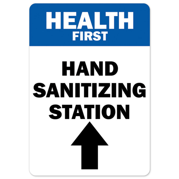 SignMission Health First Hand Sanitizing Station Safety Sign - Wayfair ...