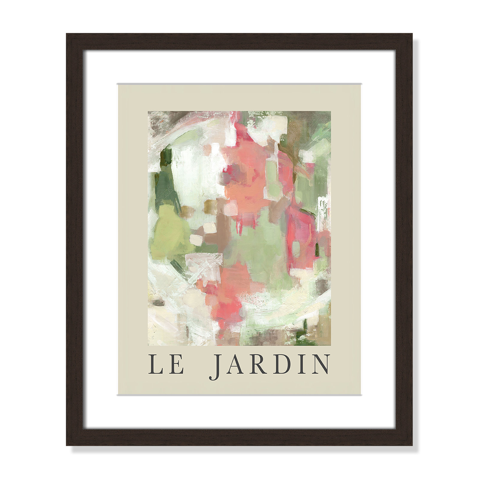 Botanical Poster Collection " Le Jardin " by Carol Robinson, Yes, 19" H x 16" W x 1.25" D, Walnut Single Picture Frame