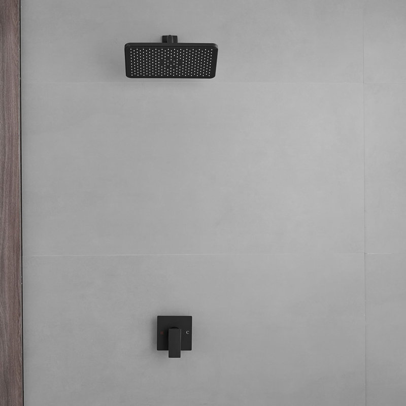 Wall Mounted Shower System Single Handle Shower Faucet Set High-Pressure Brass Shower Trim Kit With Rough-In Valve