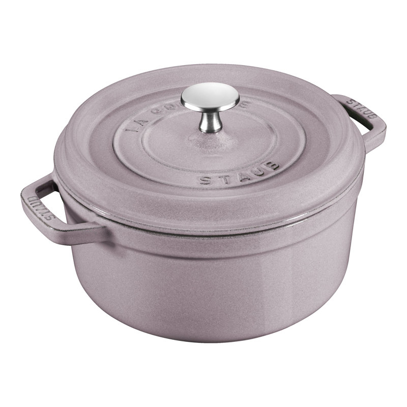 La Cocotte Cast Iron Round Cocotte, 2.25 quarts, Cherry Blossom