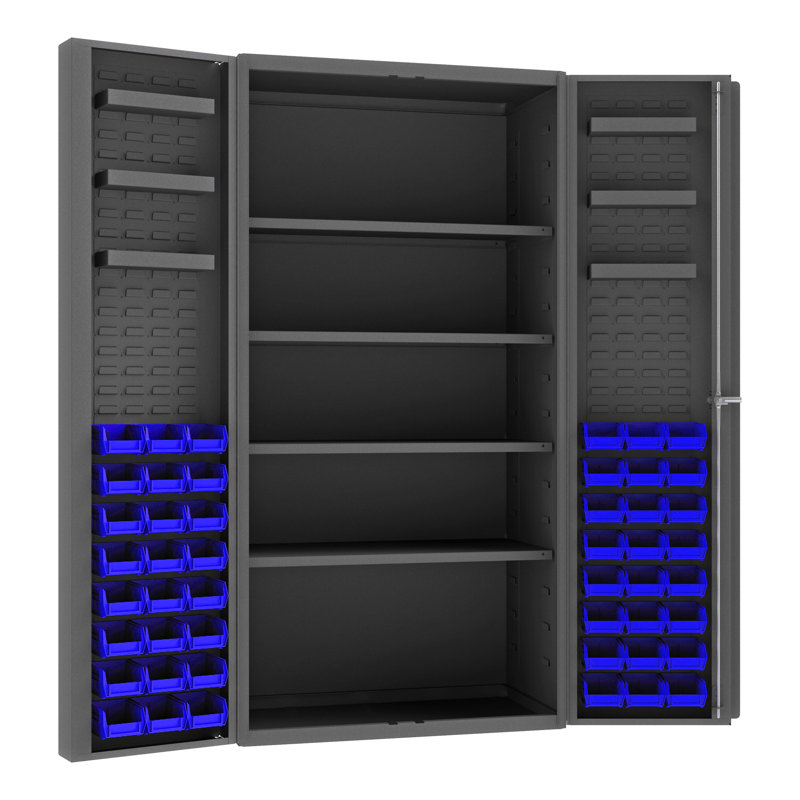 Zaurak Single Storage Cabinet ( 72 " H x 36.13 " W x 24.56 " D), Blue