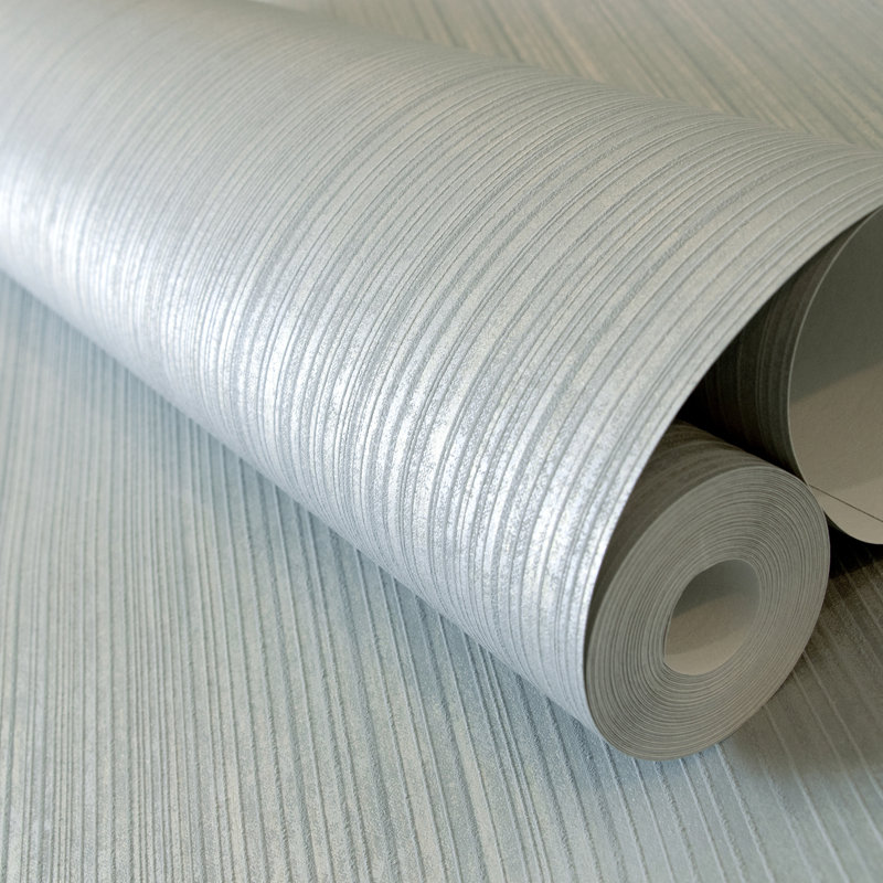 Universe Collection Jupiter Metallic Stripe Design Wallpaper Roll, Blue