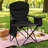 Portable Camping Chair With 4 Insulated Beverage Cooler, Padded Seat, Backrest, Side Pockets, Cup Holder, And Free Storage Bag. Suitable For Camping, Picnics, And Patios. Black.-1364934704