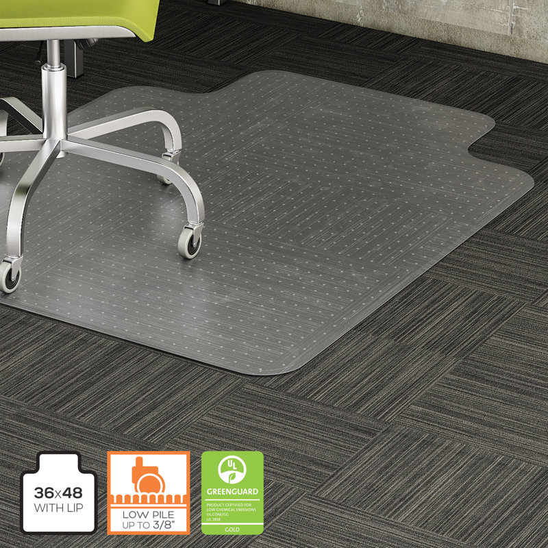 Tapis de chaise à bord biseauté et à poils courts, 36 po x 48 po