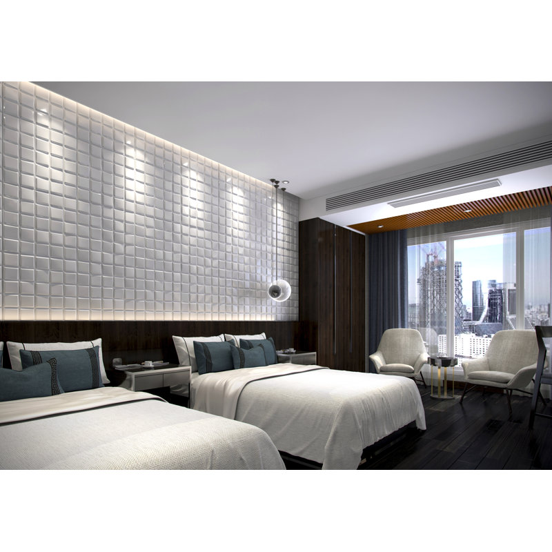 Panneau mural en bambou de 20 po x 20 po Falkirk