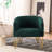 Kashiff Lamb Wool Fabric Upholstered Modern Design Barrel Accent Chair With Armrest-196513413