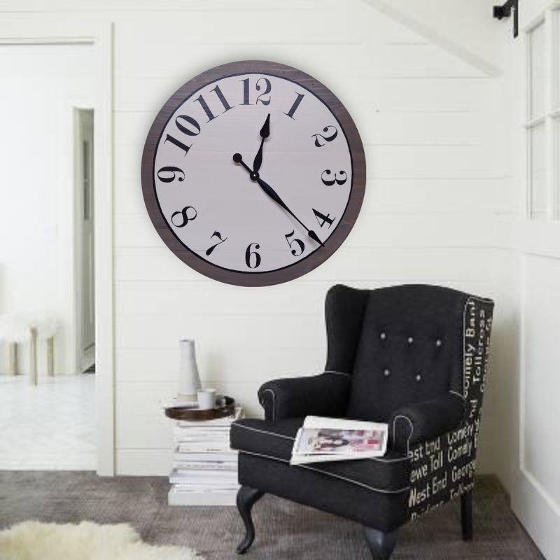 Maria-Leigh Wood Wall Clock, Extra Large