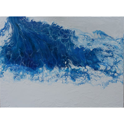 'Cascading Surf' - Wrapped Canvas Painting Print